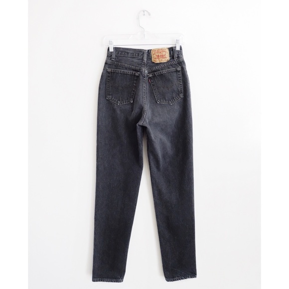 Vtg 80s Levi's 501 Dark Grey Tapered Jeans est. 2 - Picture 2 of 7